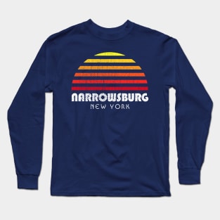 Narrowsburg New York Catskills NY Sunset Long Sleeve T-Shirt